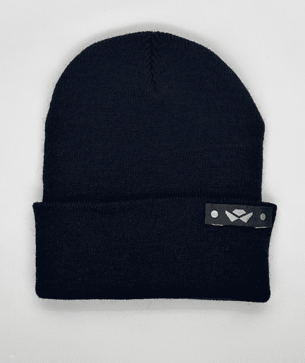 Beanie Lana Negro Liso Logo
