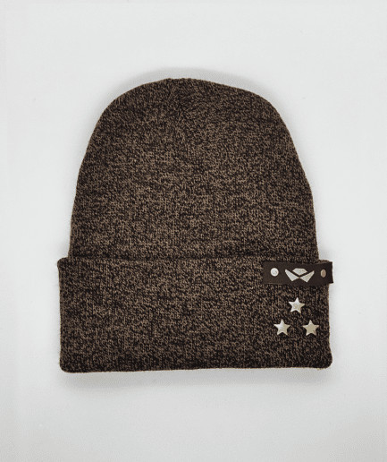 Beanie Lana Cobre con aplique 3 estrellas Logo