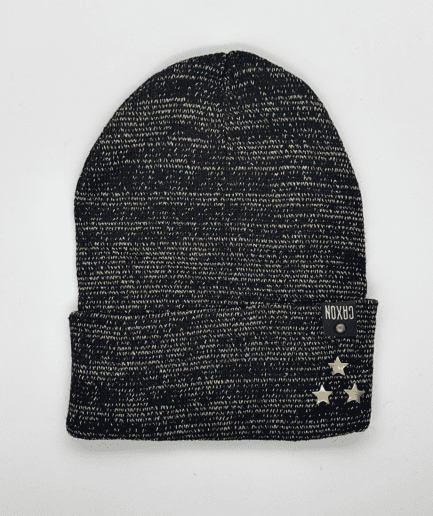 Beanie Lana Dorado con aplique 3 estrellas Caxon